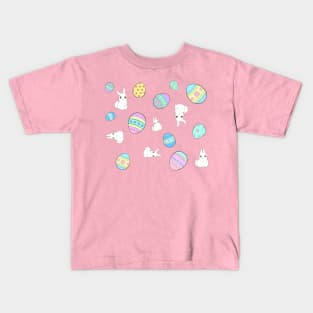 Easter Bunnies and Eggs Patterns Kids T-Shirt